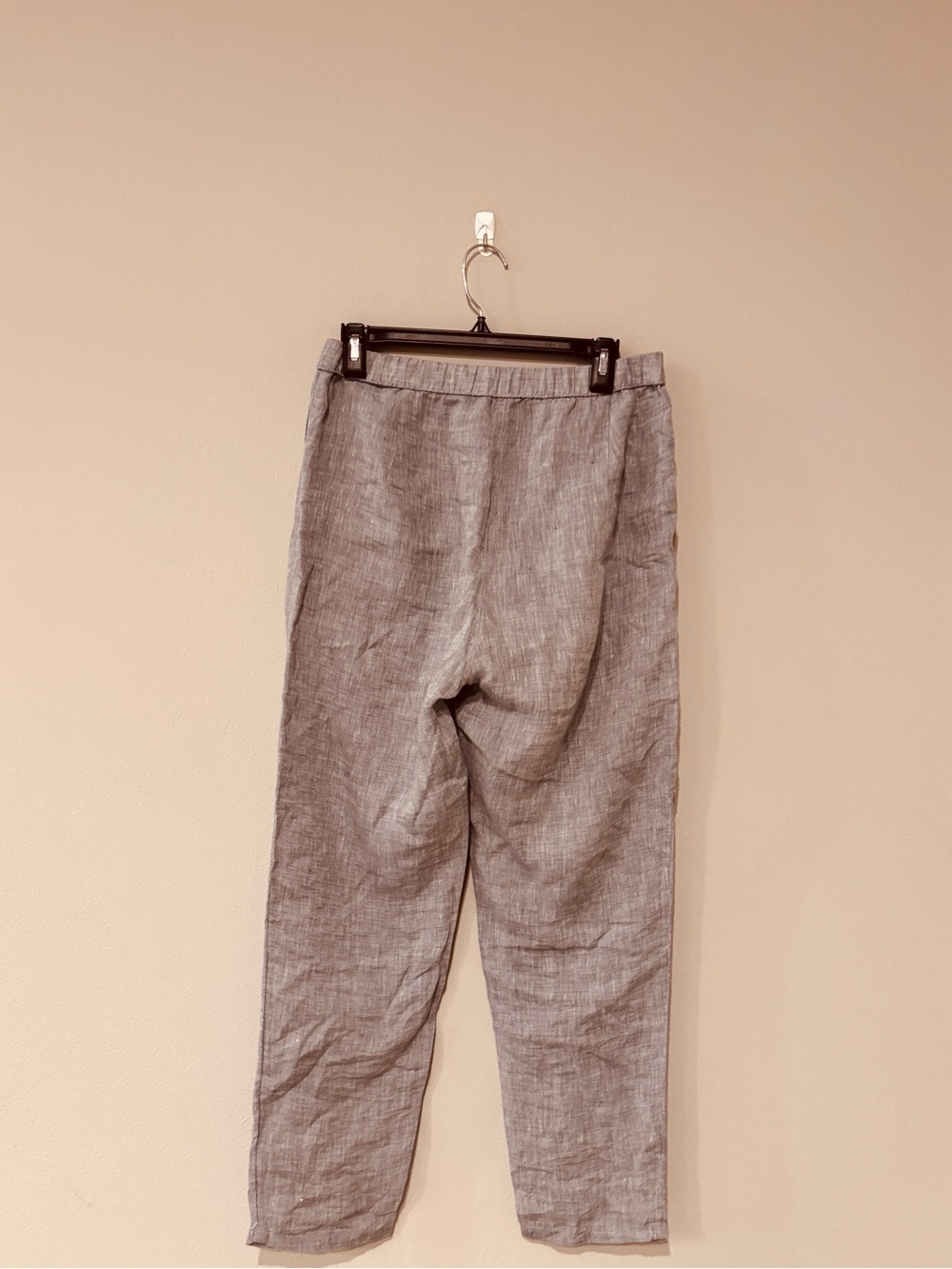 Eileen Fisher Blue Wide-Leg Linen Pull-On Pants Summer Luxury Lightweight Comfy - Picture 3 of 7